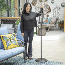 Indoor and Outdoor 3 in 1 Metal Lantern, Lamp Post Light, Hanging Lantern and Tabletop Lantern