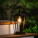 Indoor and Outdoor 3 in 1 Metal Lantern, Lamp Post Light, Hanging Lantern and Tabletop Lantern