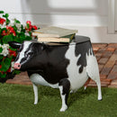 Recycled Metal Cow Table With Storage