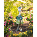 Metal Goose With Shovel Statuary
