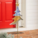 39" Metal Christmas Tree With Star Stake