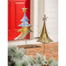 39" Metal Christmas Tree With Star Stake