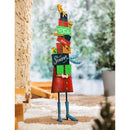 35" Metal Lady Holding Presents Statuary