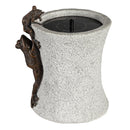 Climbing Frog Sand stone Cylinder Solar Fountain
