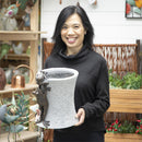 Climbing Frog Sand stone Cylinder Solar Fountain