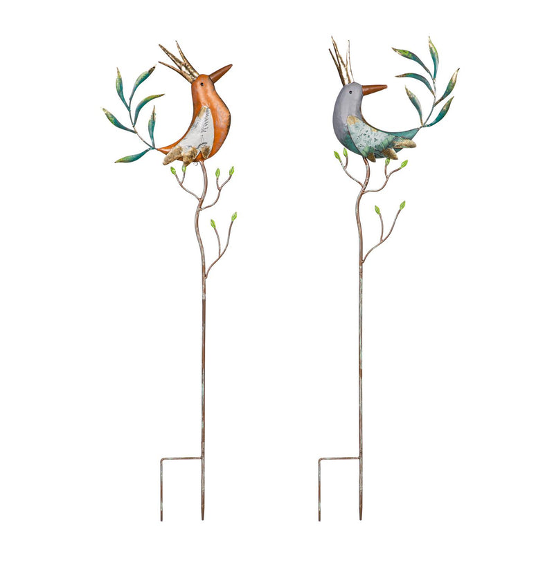 Metal Royal Birds Garden Stake