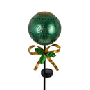 Holiday Poinsettia Solar Garden Stake, Metal Garden Stake, Holiday Ornament, Asst of 3, CDU