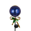 Holiday Poinsettia Solar Garden Stake, Metal Garden Stake, Holiday Ornament, Asst of 3, CDU