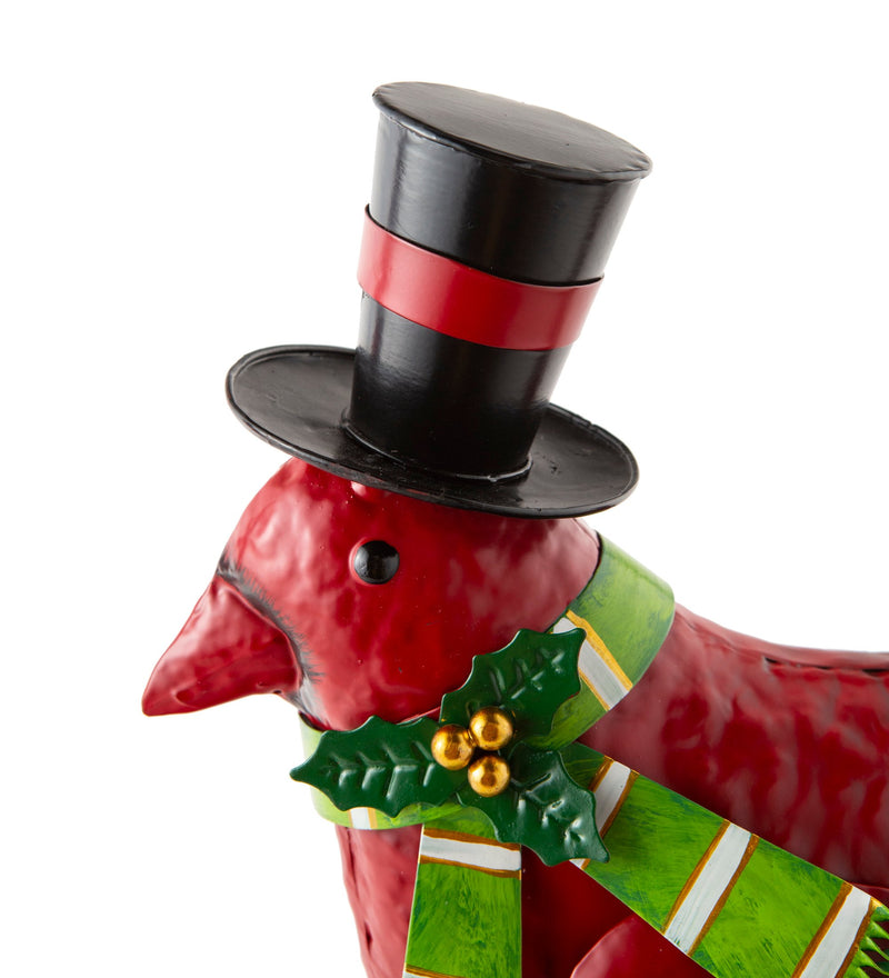 Holiday Cardinal Metal Garden Statues, Set of 2,phc905