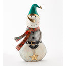 Indoor/Outdoor Vintage Holiday Snowman Metal Christmas Statue