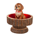 Playful Golden Retriever Tabletop Resin Birdbath