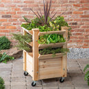 33" H Raised Garden Bed with Wheels