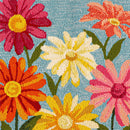 Blooming Daisy Indoor/Outdoor Hooked Rug 24"x42"
