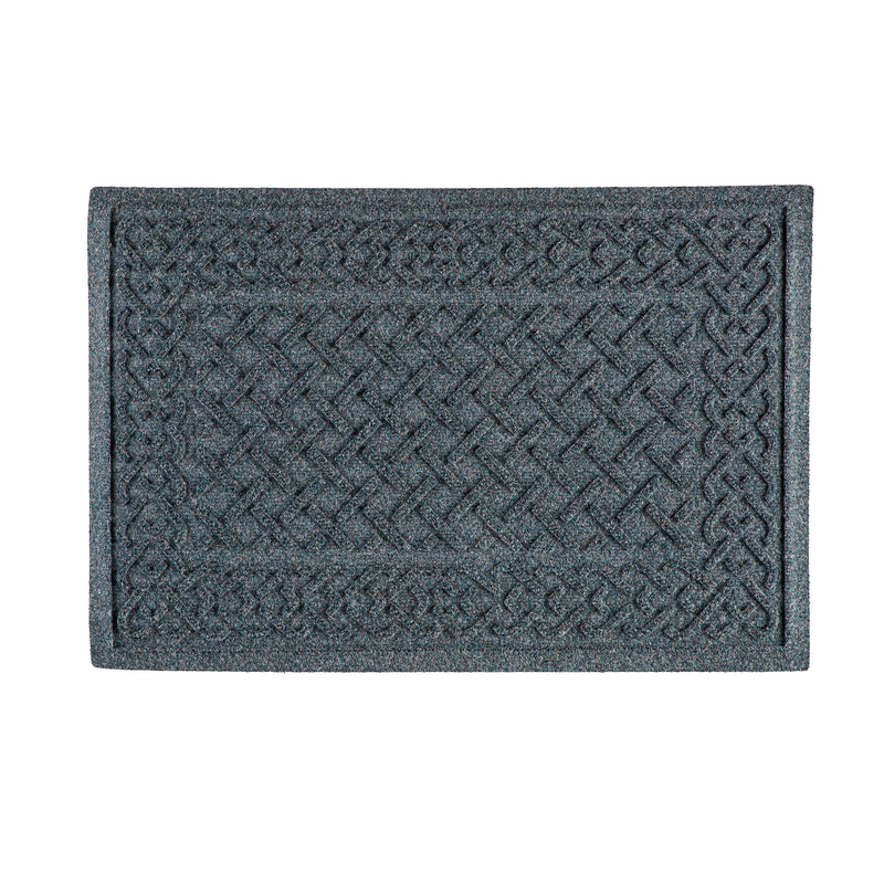 Waterhog Indoor/Outdoor Rug Cable Weave in Bluestone, 20"x30"