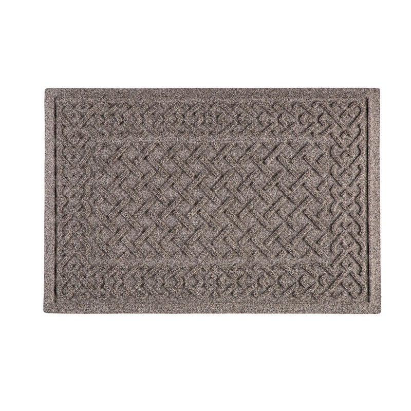 Waterhog Indoor/Outdoor Rug, Cable Weave in Grey 20"x30"