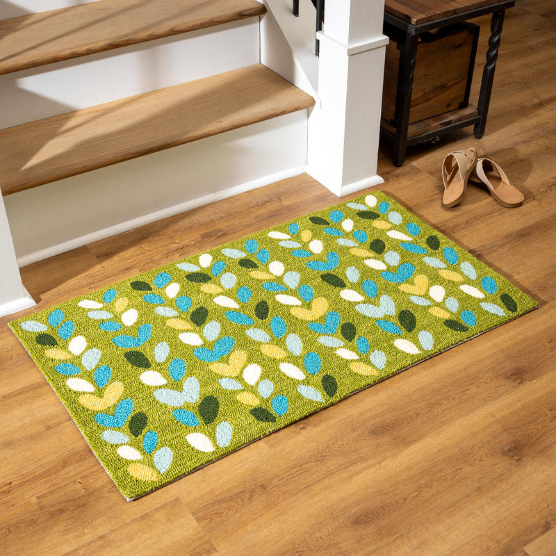 Indoor/Outdoor  Hooked Polypropylene Sprouts Rug 24"x42"