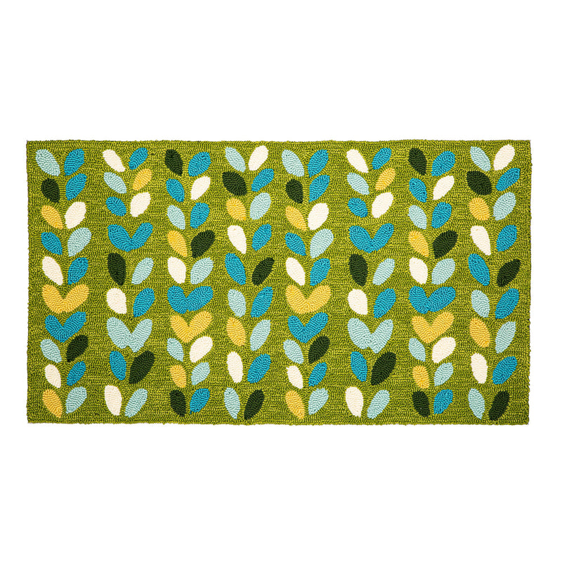 Indoor/Outdoor  Hooked Polypropylene Sprouts Rug 24"x42"