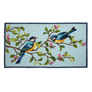 Indoor/Outdoor  Hooked Polypropylene Birds in Branches Accent Rug 24"x42"