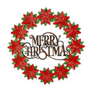 Metal Wreath "Merry Christmas"