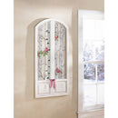 Hand-Painted Natural Cardinals Tall Arched Window Pane Screen Wall Décor
