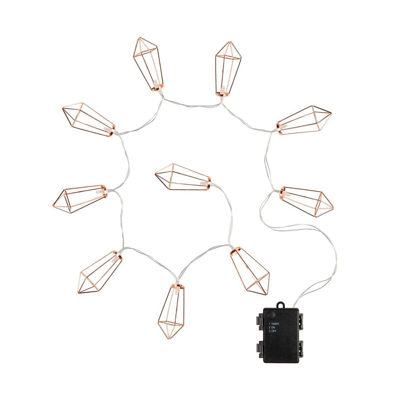 Battery Operated Metal String Lights, Square Shape