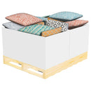Pallet Pillow Program , 6 Patterns, 32 PCS/Bin, Unit price $12.5 2 Bins/pallet,