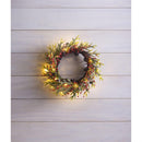 20" Lighted Holiday Fir Wreath