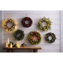 20" Lighted Holiday Fir Wreath