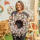 22" Cherry Blossom LED Wreath