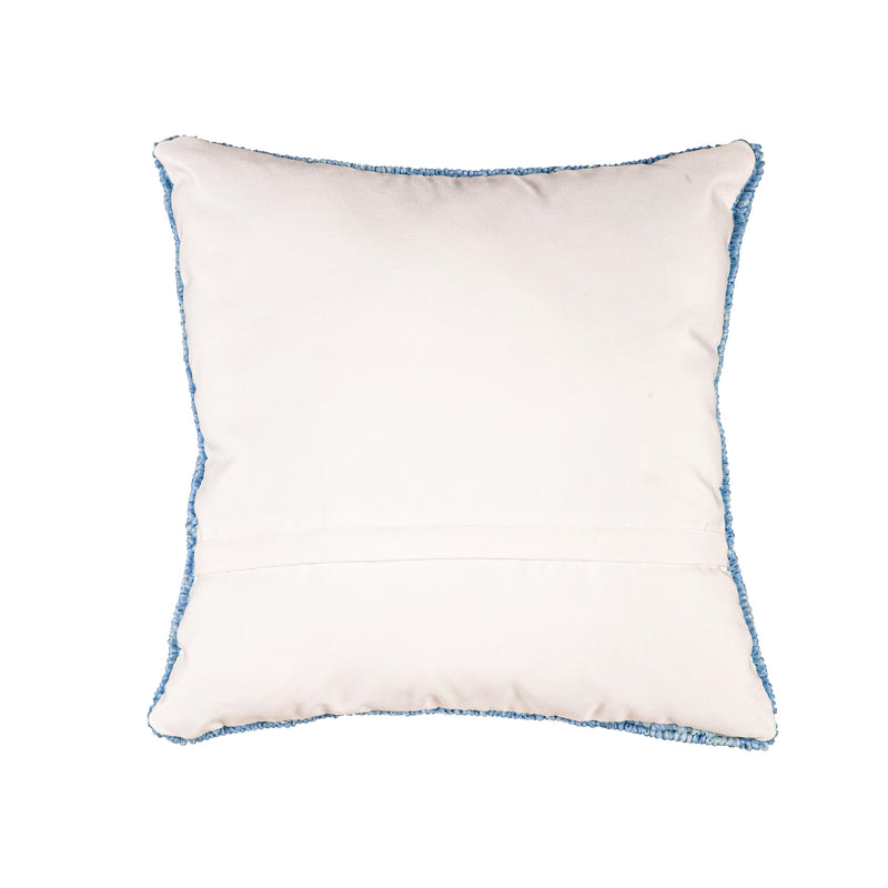 Indoor/Outdoor Bee Hooked Polypropylene Throw Pillow 18"x18"