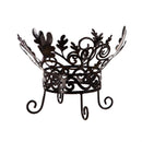 Metal Scroll and Leaves Pumpkin Holder