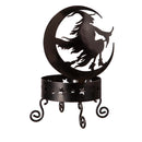 Metal Moon and Witch Pumpkin Holder