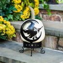 Metal Moon and Witch Pumpkin Holder