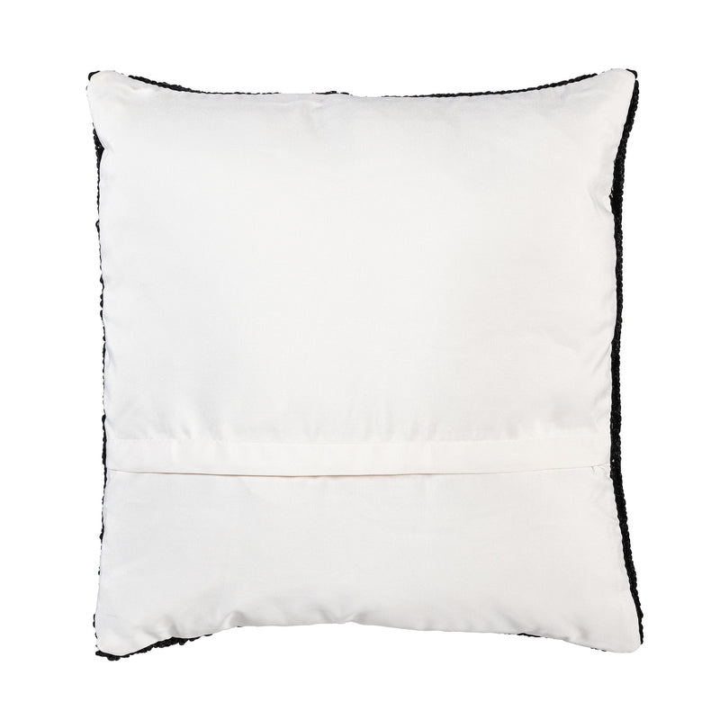 Indoor/Outdoor Jack-O-Lantern Pumpkin Hooked Polypropylene Throw Pillow 18"x18"