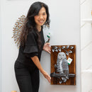 Metal and Wood Owl Wall Decor,phl351