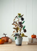 Metal Sunflower in Antiqued Pot,phl365