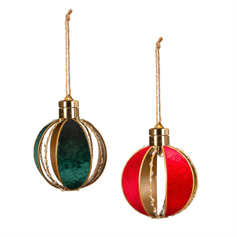 5" LED Metal Round Ornament