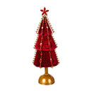 13" Metal Beaded Christmas Tree Table Decor,phl380
