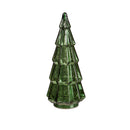 LED Colored Glass Tree Table Decor Set, Green and Red,phl395