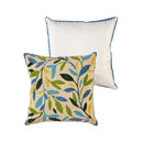 Indoor/Outdoor Hooked Polypropylene Spring Foliage Throw Pillow 18"x18"