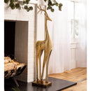 Gold and White Painted Iron Standing Tall Deer Statue,phl915