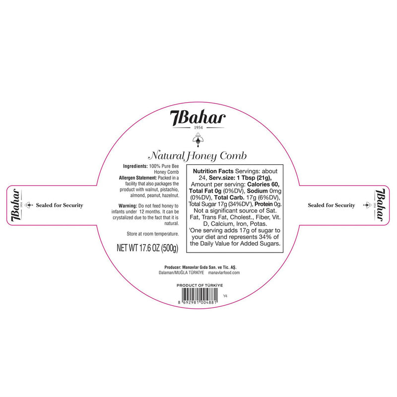 Natural Honeycomb 500g/17.6oz  with Wooden Box