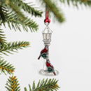 Joyful Traditions Ornament Solid Pewter Lamp Post with Cardinals, 3.5"H