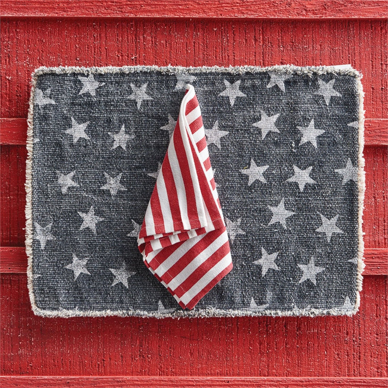 Napa Home Garden,  STARS PLACEMAT BLUE & WHITE,pl101