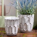 What She Shed Planter, Metal, Hexagonal Designs, Nested Set of 2