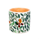 Cottage Garden Planter, Mosaic Planter,4.5"Dx4.5"H, Bird/Butterfly/Dragonfly, 3 Asst