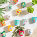 Palm Beach Planter, Metal Handpainted with Stand, Set of 60