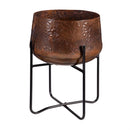Petal & Plow Planter, Embossed Metal Sunflower with Stand, Set of 2