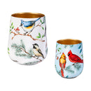 Snowbirds Planter, Metal, Birds, Nested Set of 2