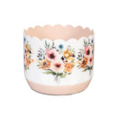 Petal & Plow Planter, Metal Floral Scalloped Planter, Nested Set of 2